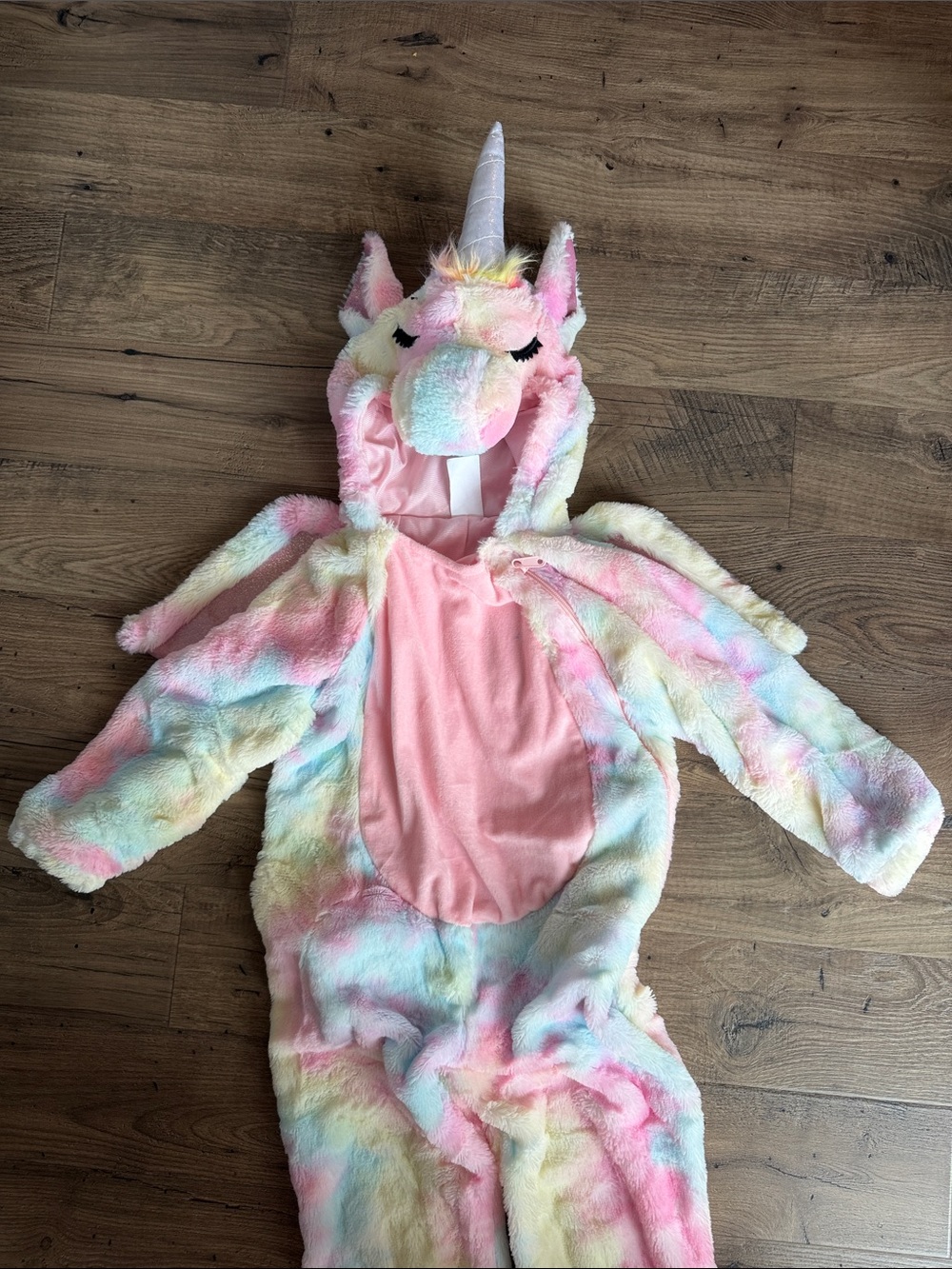 Pastel Rainbow Unicorn One-Piece Halloween Costume 4-5T